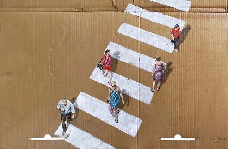 Crossroad cardboard